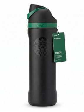 Starbucks x Owala Black and Green FreeSip Insulated Bottle